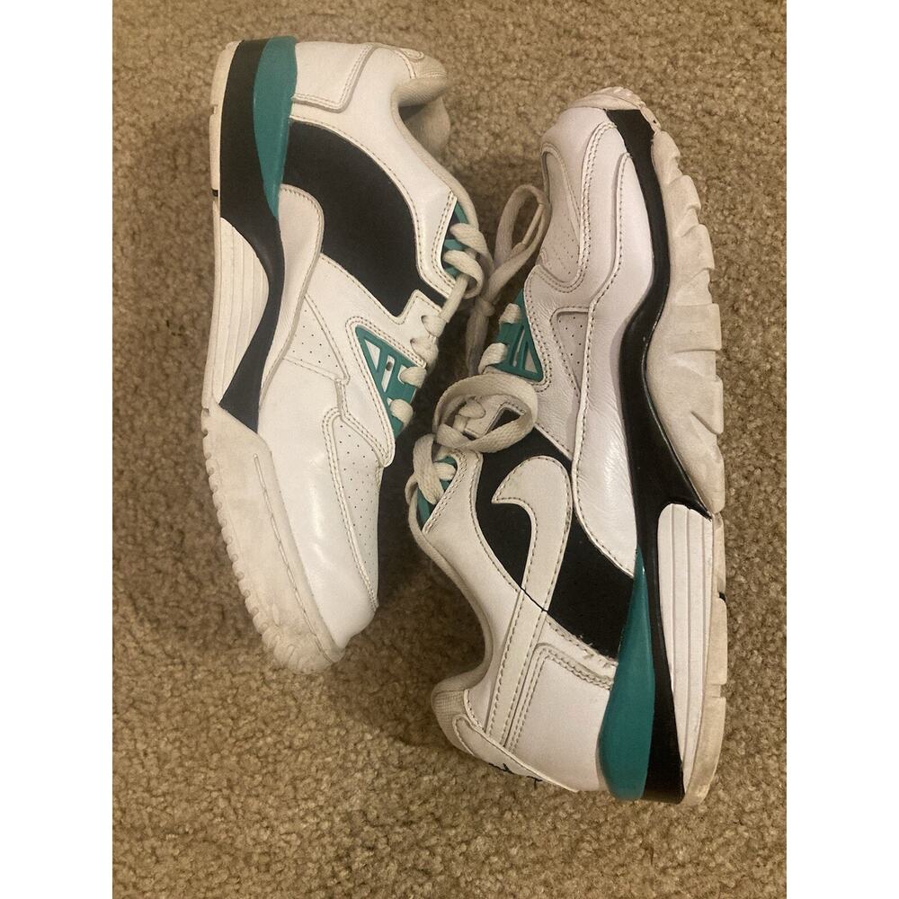 Nike Air Men's Size 10.5 White/Black/Turquoise - Read Description